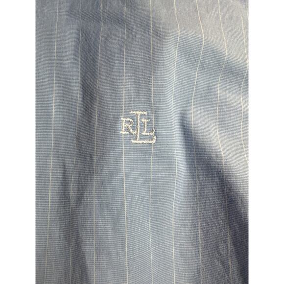 Lauren Ralph Lauren Non Iron Blue Long Sleeve Button Up Pinstriped Shirt 2XL - Picture 3 of 5